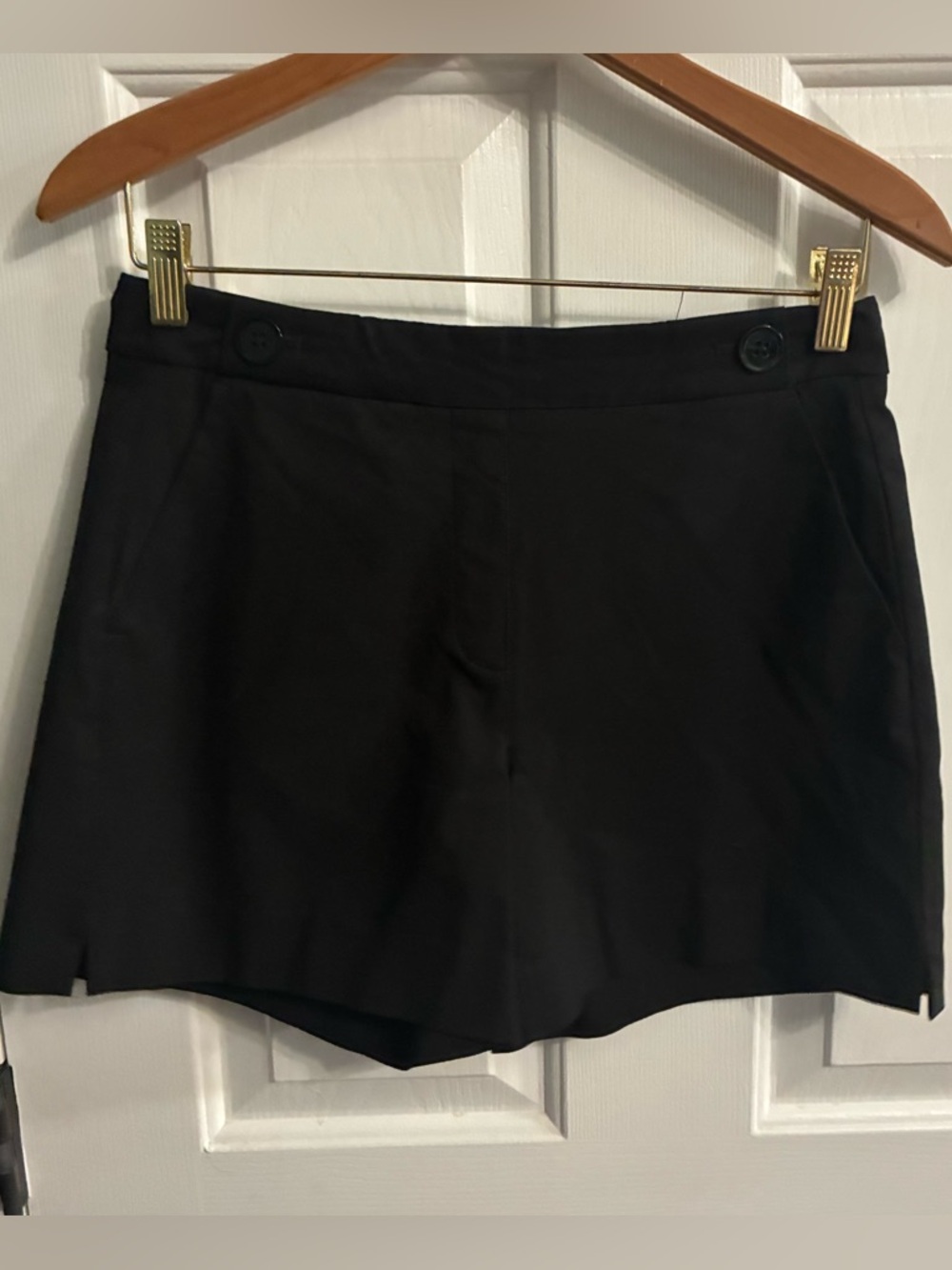 White House Black Market Black High-Rise Tailored Shorts